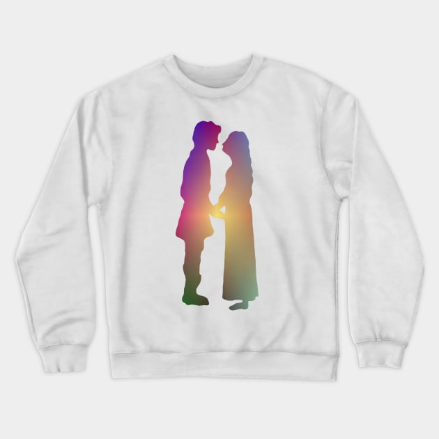 The Princess Bride - Buttercup and Westley silhouettes Crewneck Sweatshirt by JennyGreneIllustration